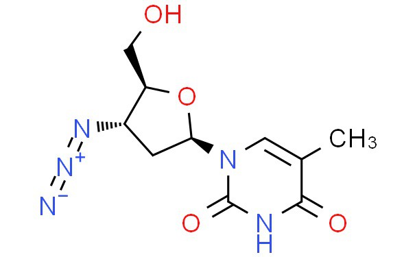 Molecular structure of Zidovudine Molecular structure of Zidovudine