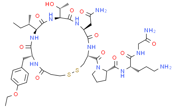 The structural formula of Atosiban Acetate Powder The structural formula of Atosiban Acetate Powder